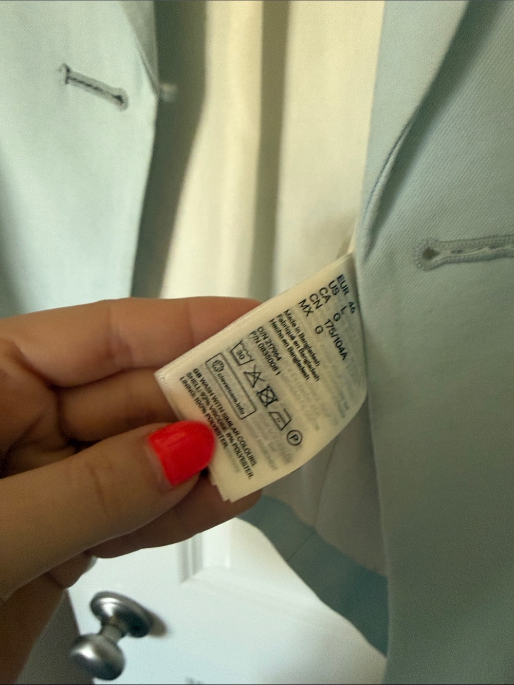 H&M Light Blue Double-Breasted Women's Blazer - Picture 5 of 6